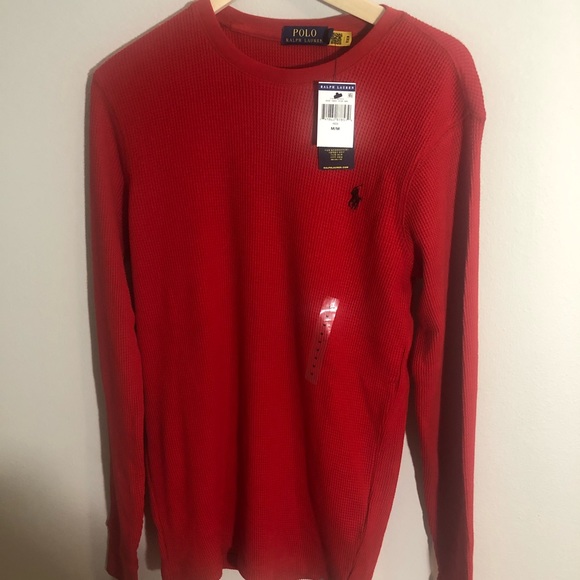 Red Ralph Lauren polo thermal waffle - Picture 5 of 5